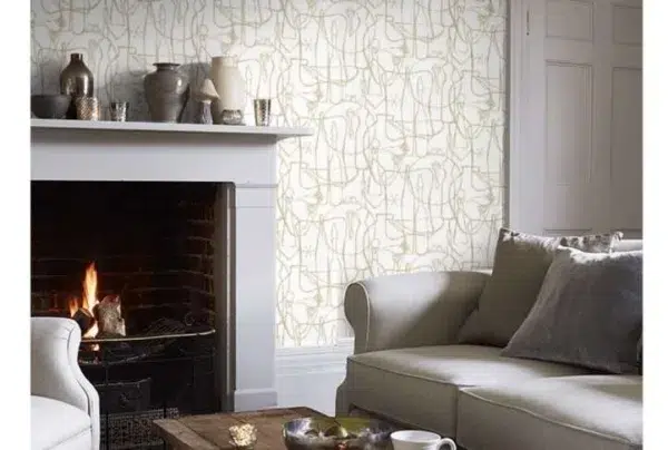 Atleier snow & gold wallpaper, 10 metres long - image 3