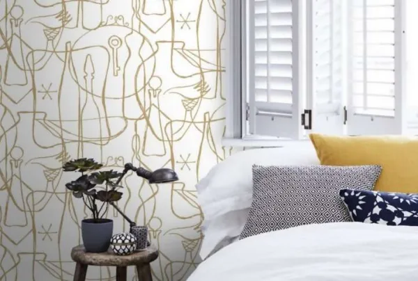 Atleier snow & gold wallpaper, 10 metres long - image 2