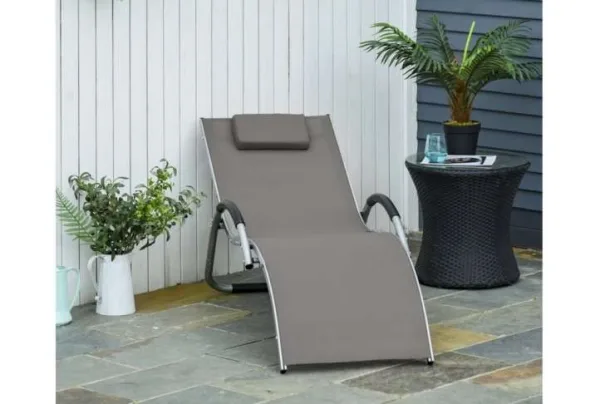 Outsunny curved sun lounger - image 3