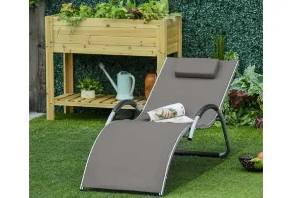 Outsunny curved sun lounger - image 2