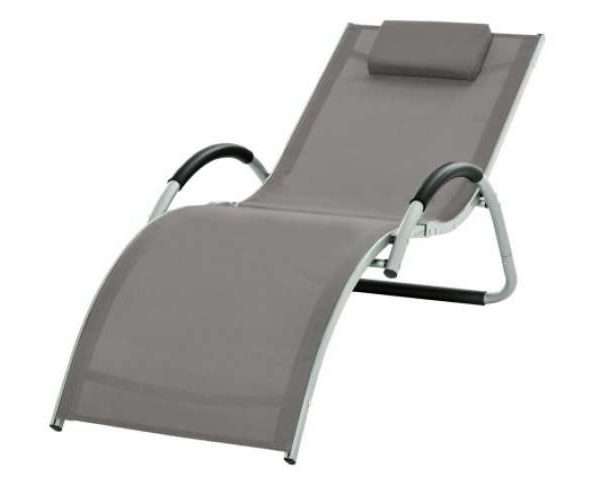 Outsunny Curved Sun Lounger