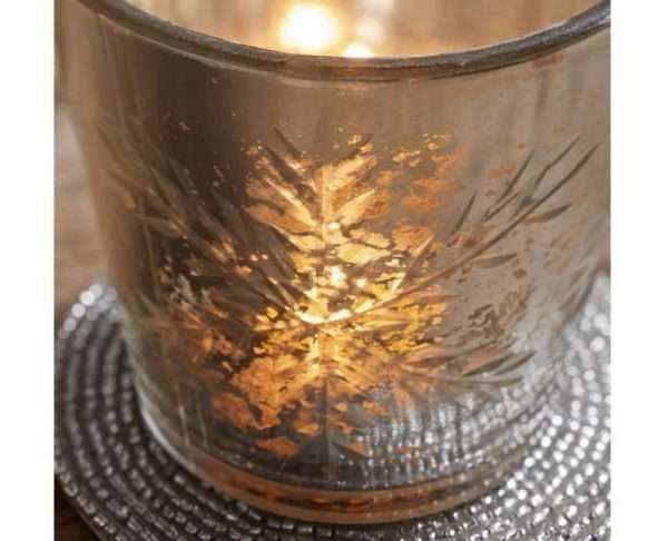 Alternative view of Snowflake Mercury Large Candle Holder, 10cm