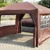 Outsunny 3 x 3m Popup Gazebo Marquee, Coffee