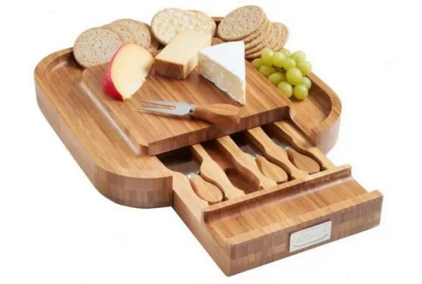 Vonshef square bamboo cheese board