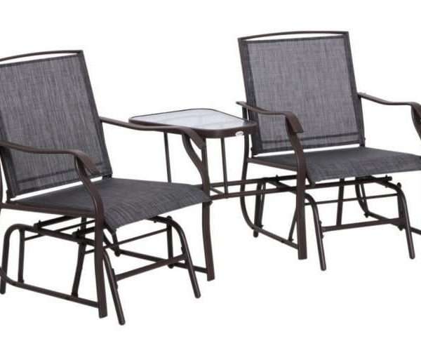 Outsunny Rocking Bistro Set for Two