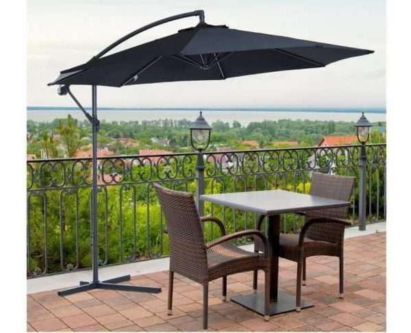 Alternative view of Outsunny 3metre Banana Side Parasol, Black