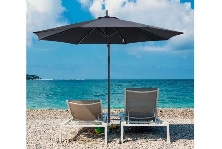 Outsunny 3metre banana side parasol, black Outsunny 3metre banana side parasol, black - image 3