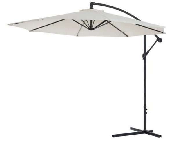 Outsunny 3metre Banana Side Parasol, Cream