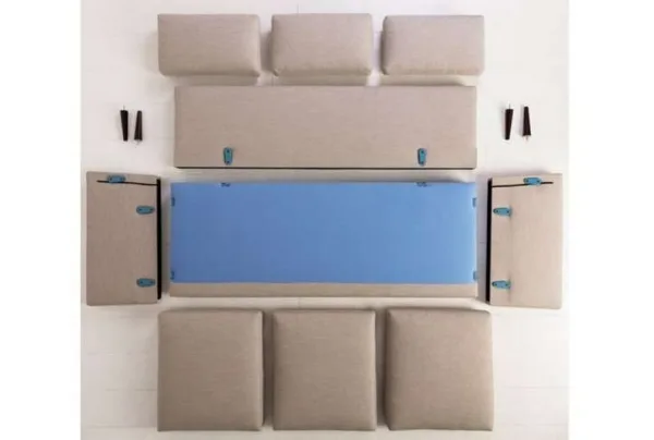 Swyft 2 seater sofa in a box, linen, pumice
