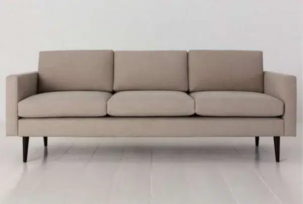 Swyft 3 seater sofa in a box, linen, pumice