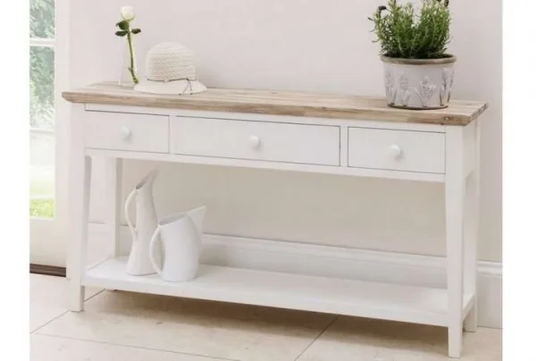 Chatham console table, white
