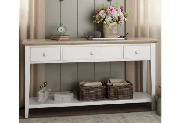 Chatham console table, white