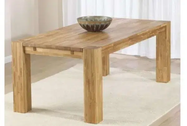 Rubis natural solid oak dining table, 200cm