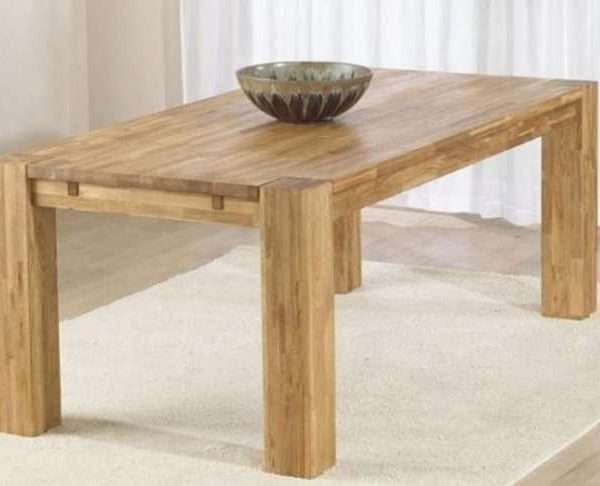 Rubis Natural Solid Oak Dining Table, 200cm