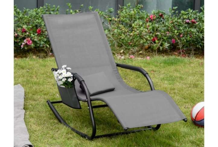 Outsunny rocking lounger, grey Outsunny rocking lounger, grey - image 2