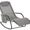 Outsunny Rocking Lounger, Grey
