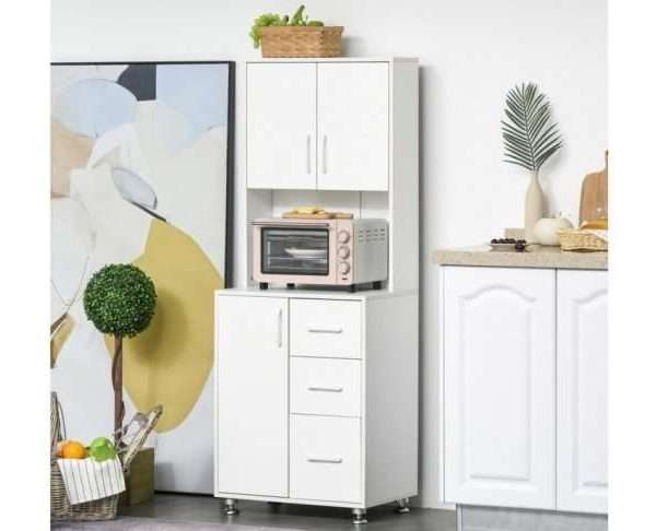 Freestanding Kitchen Pantry, White