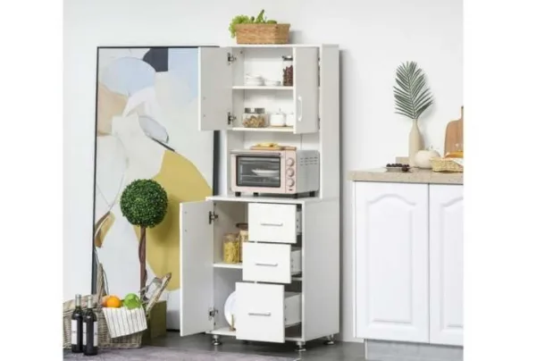 Freestanding kitchen pantry, white - image 3