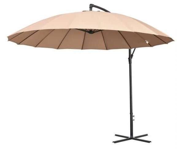 Alternative view of Outsunny 3metre Cantilever Garden Umbrella, Khaki