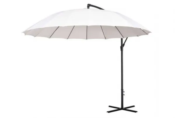Outsunny 3metre cantilever garden umbrella, white
