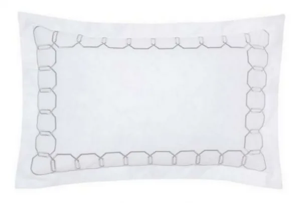 Peacock blue hotel milano bed linen in platinum - image 3