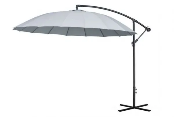 Outsunny 3metre cantilever garden umbrella, grey
