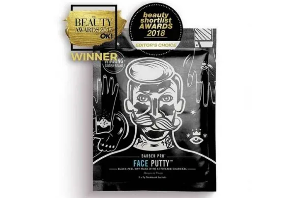 Barber pro face putty black charcoal peel-off mask