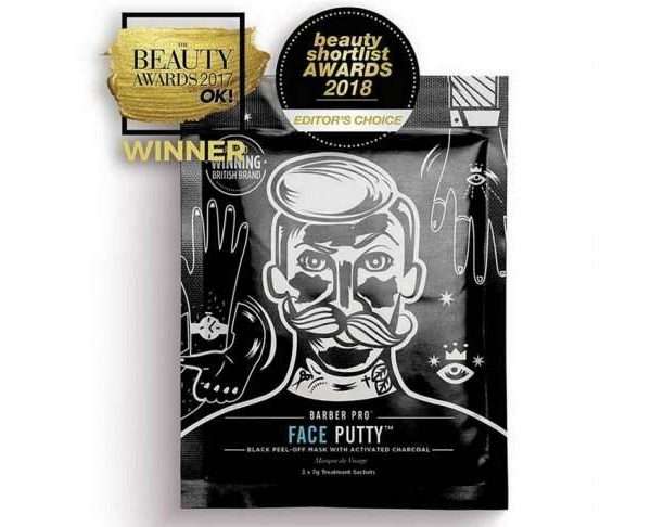 BARBER PRO Face Putty Black Charcoal Peel-Off Mask