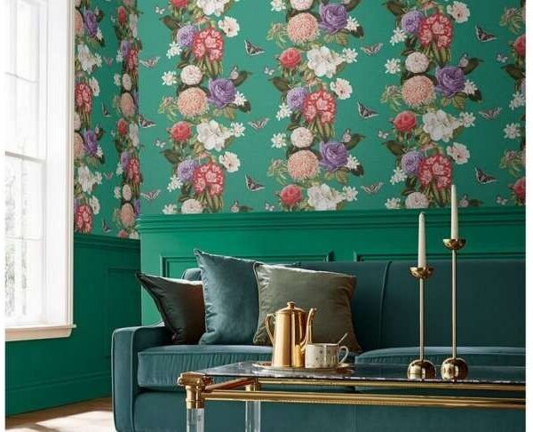 Bloomsbury Emerald Wallpaper, 10 Metres