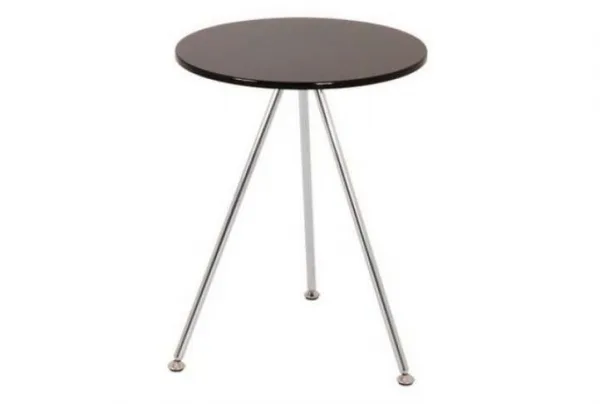 Wito end table in black and chrome