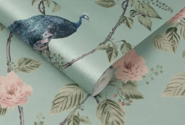 Resplendence aqua wallpaper, 10 metres