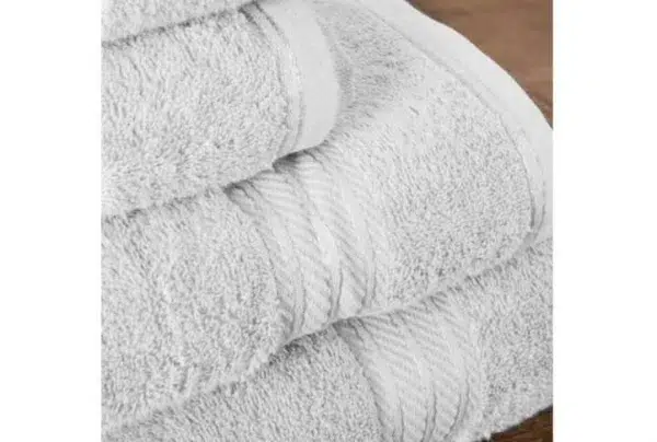100% egyptian cotton 7 piece bath towel set, pure white