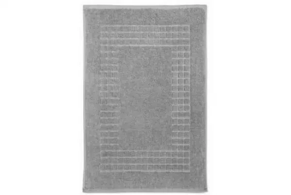 100% egyptian cotton luxury bath mat, subtle grey