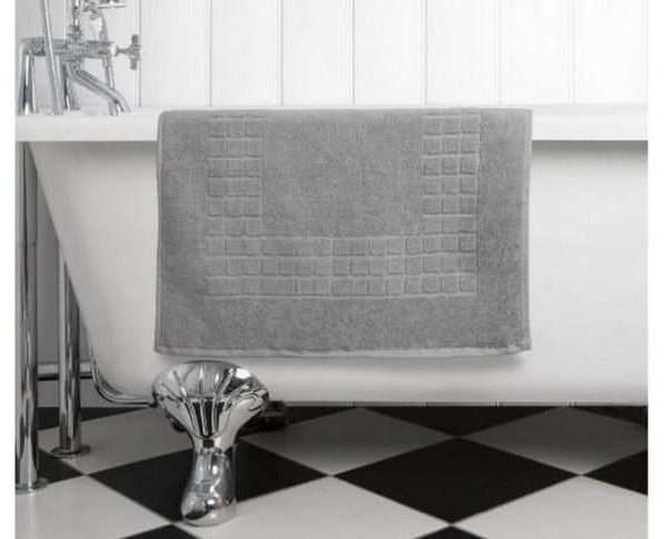 100% Egyptian Cotton Luxury Bath Mat, Subtle Grey