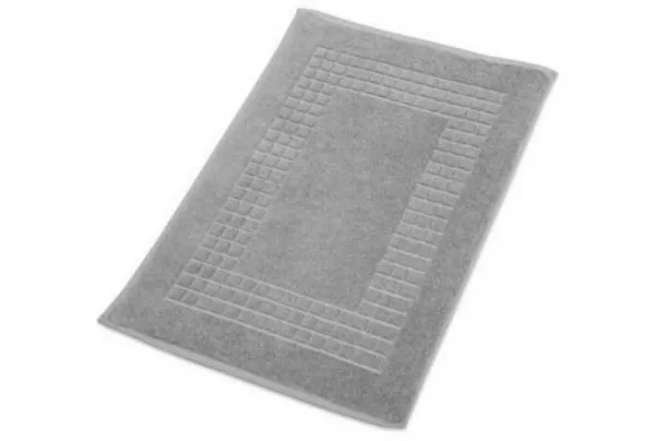 100% egyptian cotton luxury bath mat, subtle grey