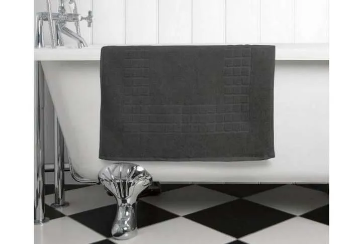 100% egyptian cotton luxury bath mat, charcoal 100% egyptian cotton luxury bath mat, charcoal
