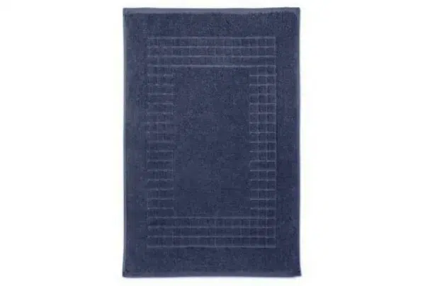 100% egyptian cotton luxury bath mat, navy