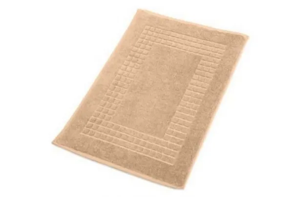 100% egyptian cotton luxury bath mat, caramel