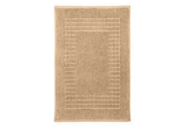 100% egyptian cotton luxury bath mat, caramel