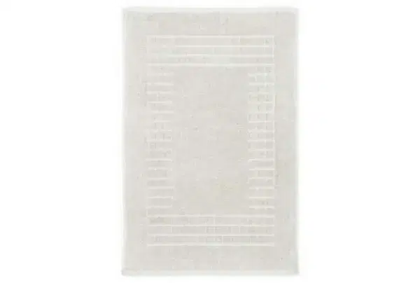 100% egyptian cotton luxury bath mat, cream