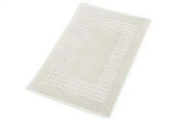 100% egyptian cotton luxury bath mat, cream