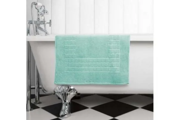 100% egyptian cotton luxury bath mat, green
