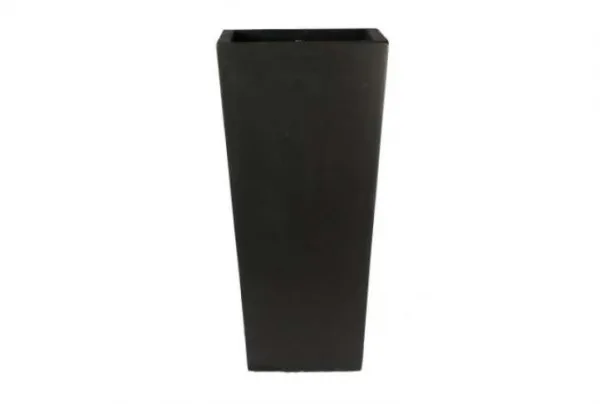 Contemporary 89cm tall square planter, black