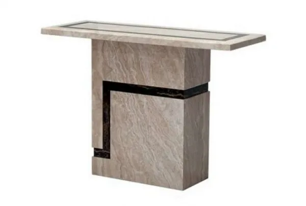 Brooke contemporary rectangular marble console table