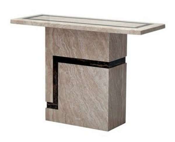 Brooke Contemporary Rectangular Marble Console Table