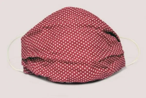 Double layer face mask, pink spotted