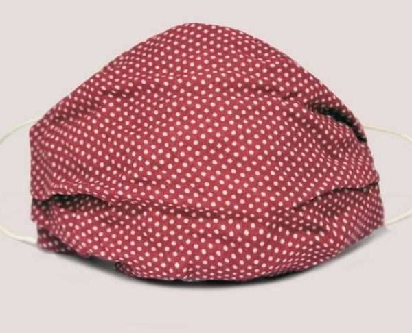 Double Layer Face Mask, Pink Spotted