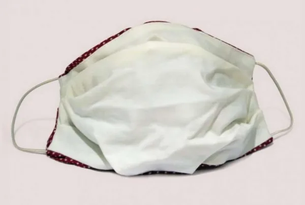 Double layer face mask, pink spotted - image 2