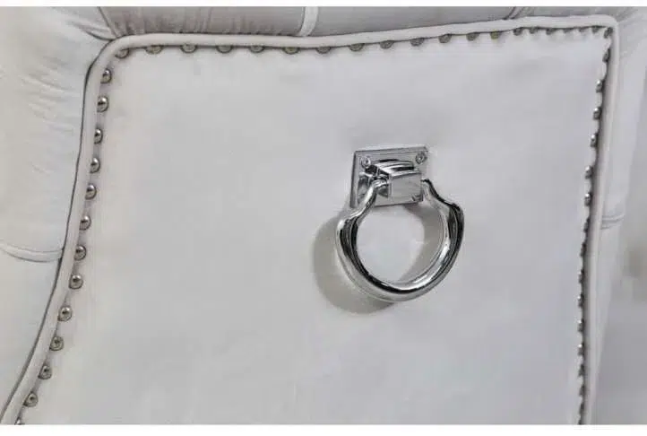 Richmond 4 seat marble & velvet dining set, light grey Richmond 4 seat marble & velvet dining set, light grey - image 3