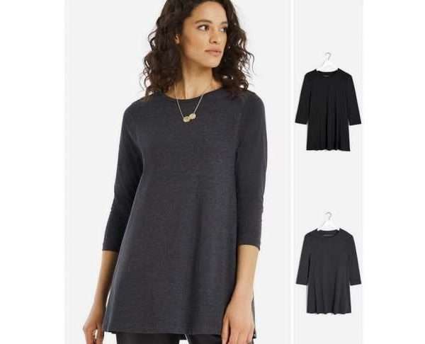 2 Pack Swing Tunic, Black/Grey